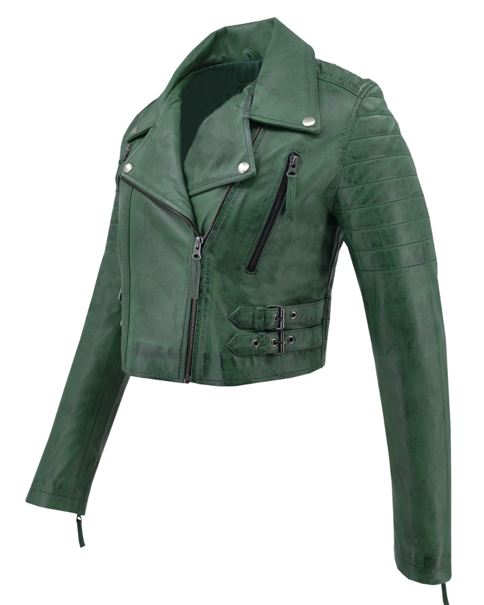 ΔΕΡΜΑΤΙΝΟ ΓΥΝΑΙΚΕΙΟ ΜΠΟΥΦΑΝ ΚΩΔΙΚΟΣ: 14-W-LOLA-SHORT (GREEN) - Image 7