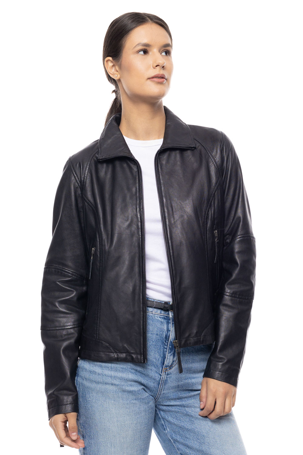 ΔΕΡΜΑΤΙΝΟ ΓΥΝΑΙΚΕΙΟ ΜΠΟΥΦΑΝ ΚΩΔΙΚΟΣ: 49-W-ALINA-F (BLACK) - Image 5