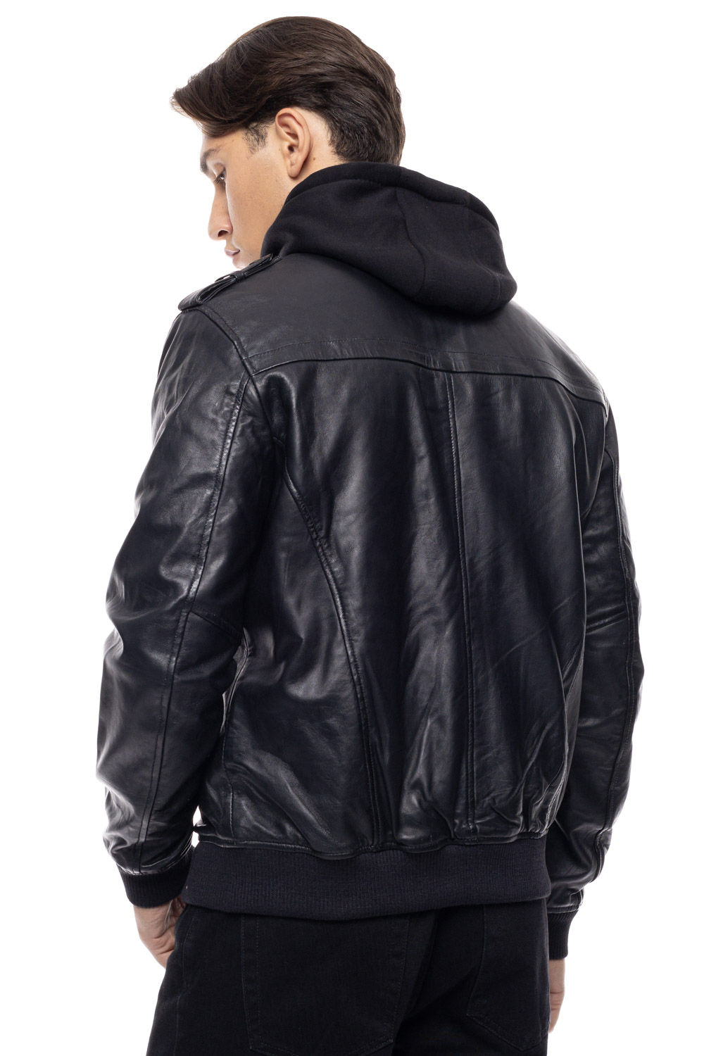 ΔΕΡΜΑΤΙΝΟ ΑΝΔΡΙΚΟ ΜΠΟΥΦΑΝ ΚΩΔΙΚΟΣ: 49-M-NEW-1 (BLACK) - Image 4