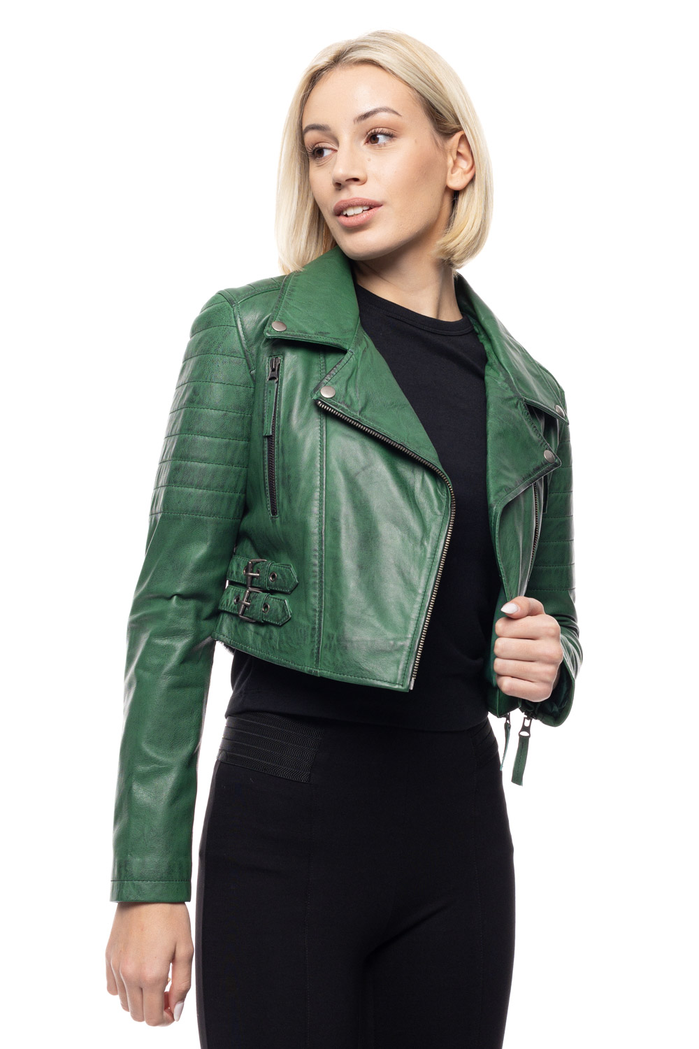 ΔΕΡΜΑΤΙΝΟ ΓΥΝΑΙΚΕΙΟ ΜΠΟΥΦΑΝ ΚΩΔΙΚΟΣ: 14-W-LOLA-SHORT (GREEN)