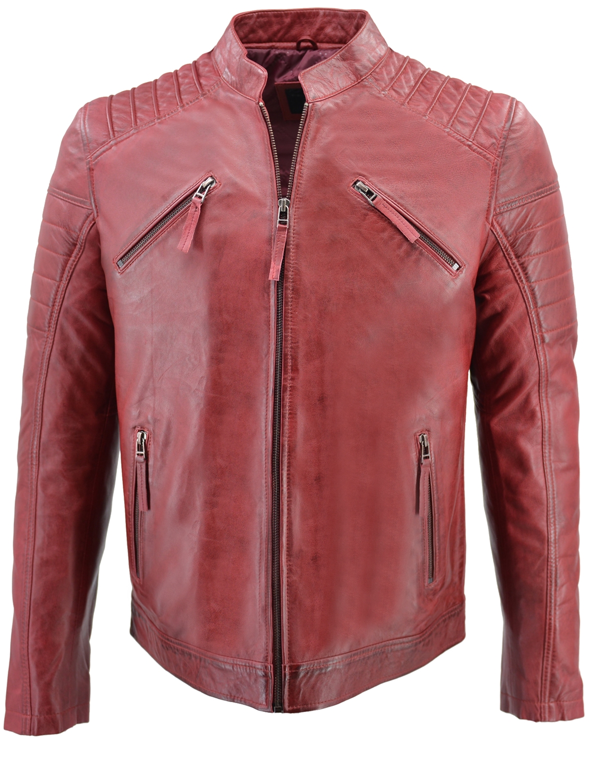 ΔΕΡΜΑΤΙΝΟ ΑΝΔΡΙΚΟ ΜΠΟΥΦΑΝ ΚΩΔΙΚΟΣ: 49-M-8116 (RED) - Image 9