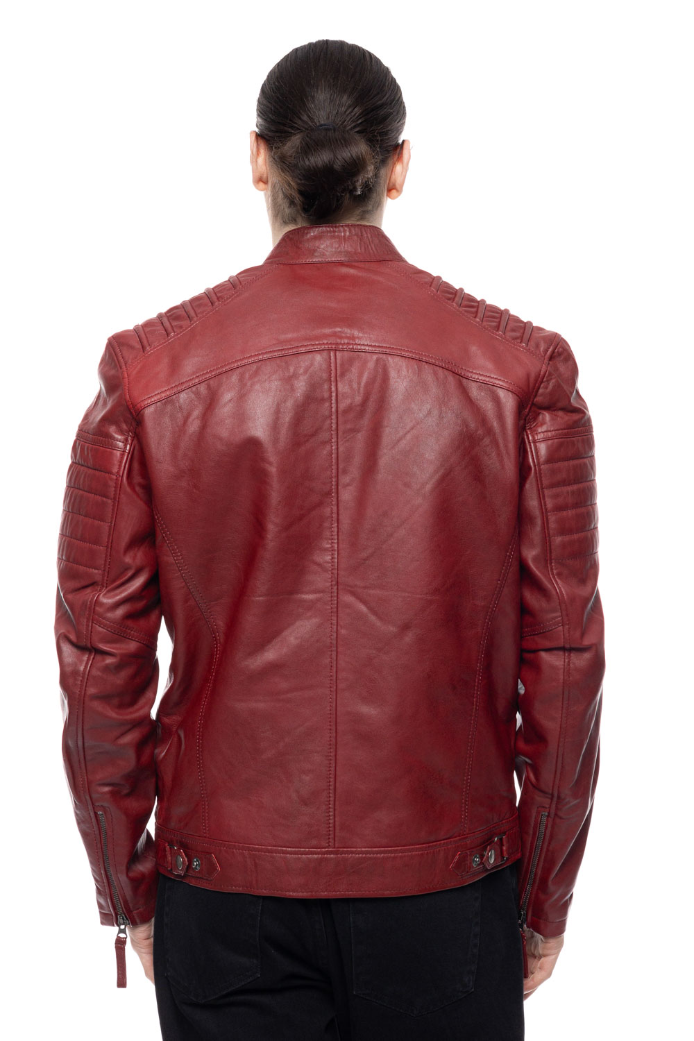 ΔΕΡΜΑΤΙΝΟ ΑΝΔΡΙΚΟ ΜΠΟΥΦΑΝ ΚΩΔΙΚΟΣ: 49-M-8116 (RED) - Image 6
