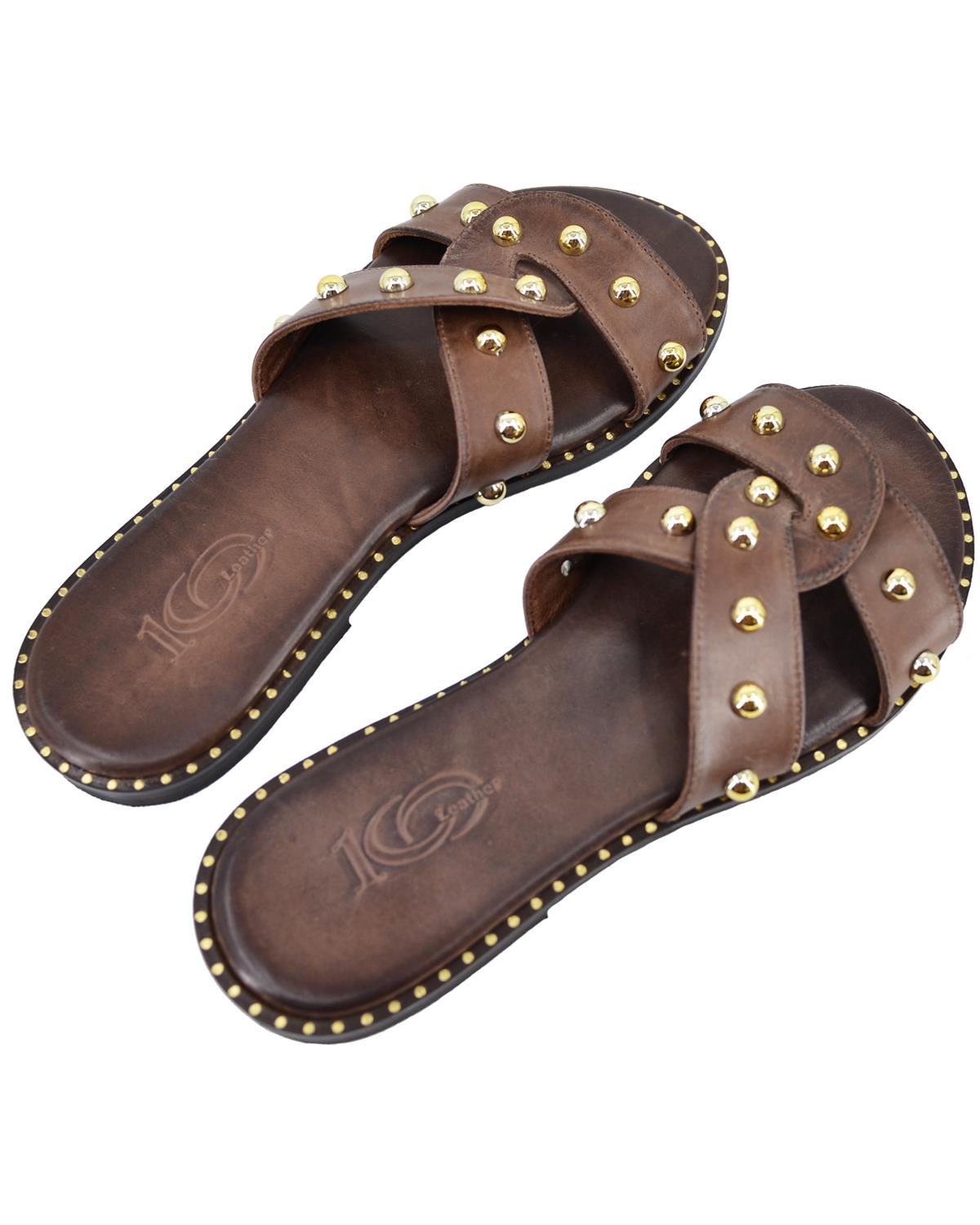 ΔΕΡΜΑΤΙΝΕΣ ΓΥΝΑΙΚΕΙΕΣ ΠΑΝΤΟΦΛΕΣ: 56-W-10/21 (BROWN) - Image 5