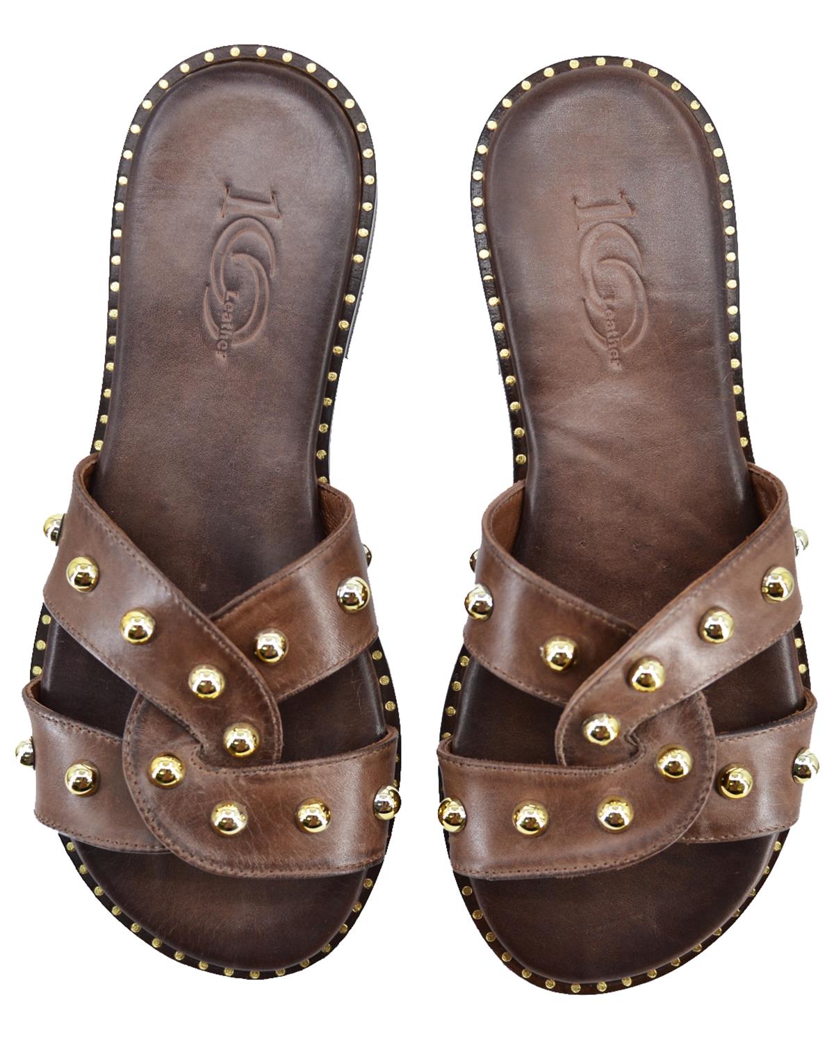 ΔΕΡΜΑΤΙΝΕΣ ΓΥΝΑΙΚΕΙΕΣ ΠΑΝΤΟΦΛΕΣ: 56-W-10/21 (BROWN) - Image 3