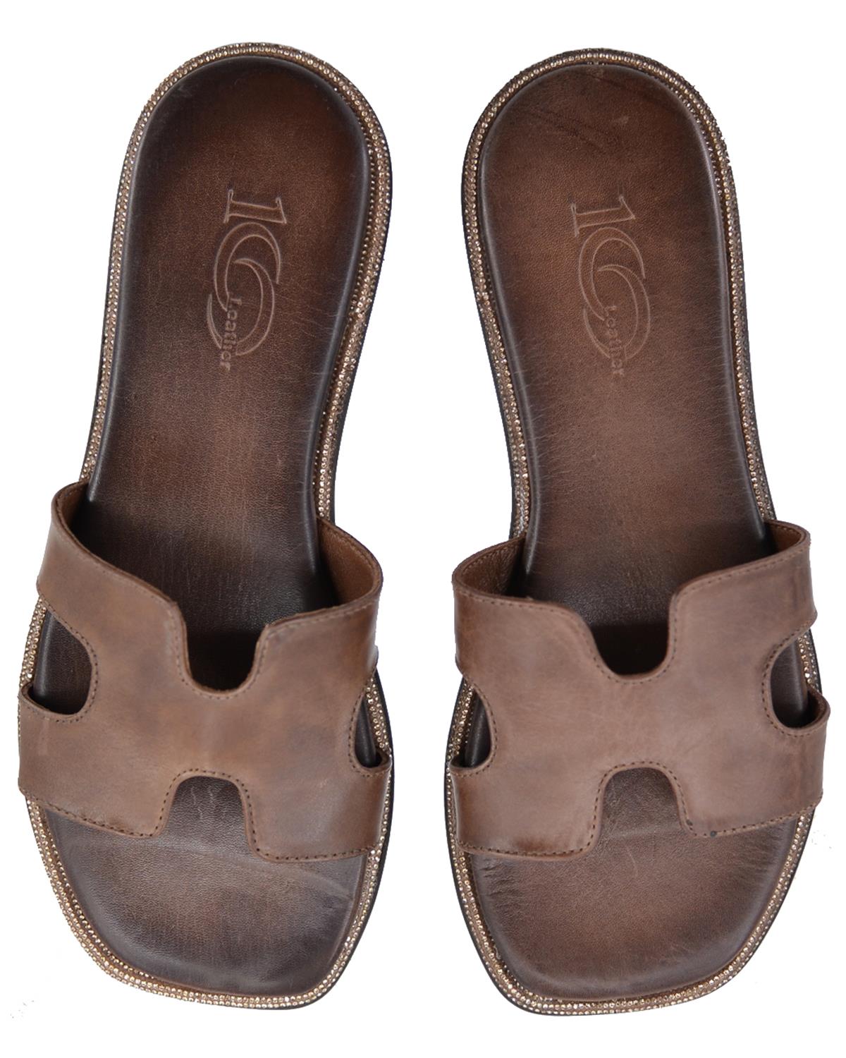 ΔΕΡΜΑΤΙΝΕΣ ΓΥΝΑΙΚΕΙΕΣ ΠΑΝΤΟΦΛΕΣ: 56-W-18/34 (BROWN) - Image 3