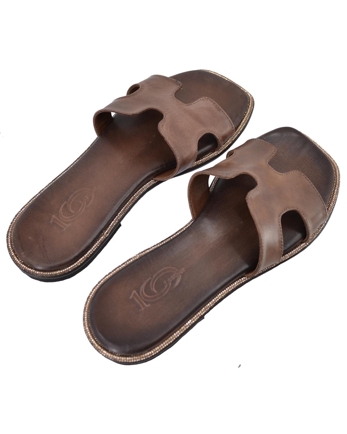 ΔΕΡΜΑΤΙΝΕΣ ΓΥΝΑΙΚΕΙΕΣ ΠΑΝΤΟΦΛΕΣ: 56-W-18/34 (BROWN) - Image 5