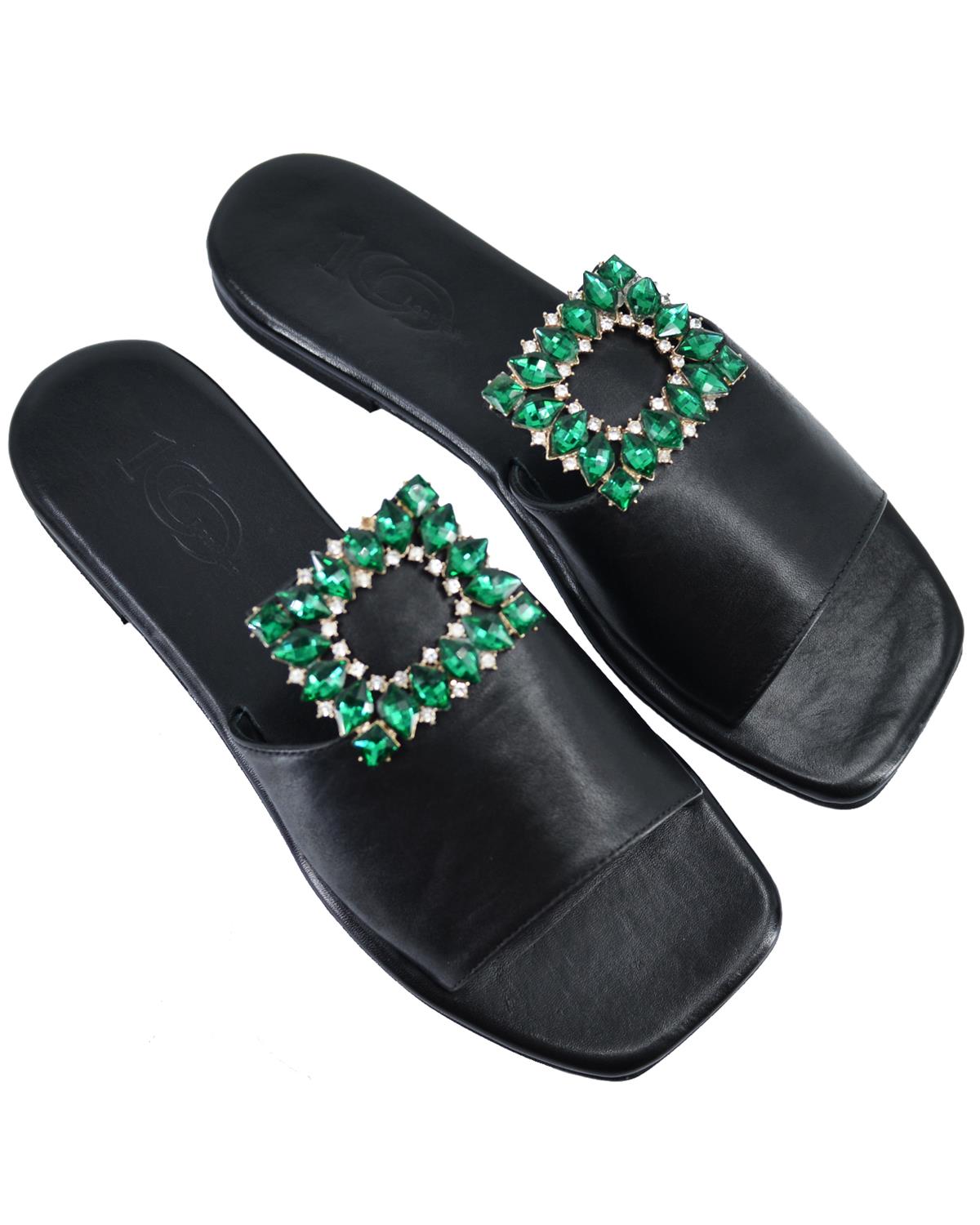 ΔΕΡΜΑΤΙΝΕΣ ΓΥΝΑΙΚΕΙΕΣ ΠΑΝΤΟΦΛΕΣ: 56-W-11/23 (BLACK-GREEN)
