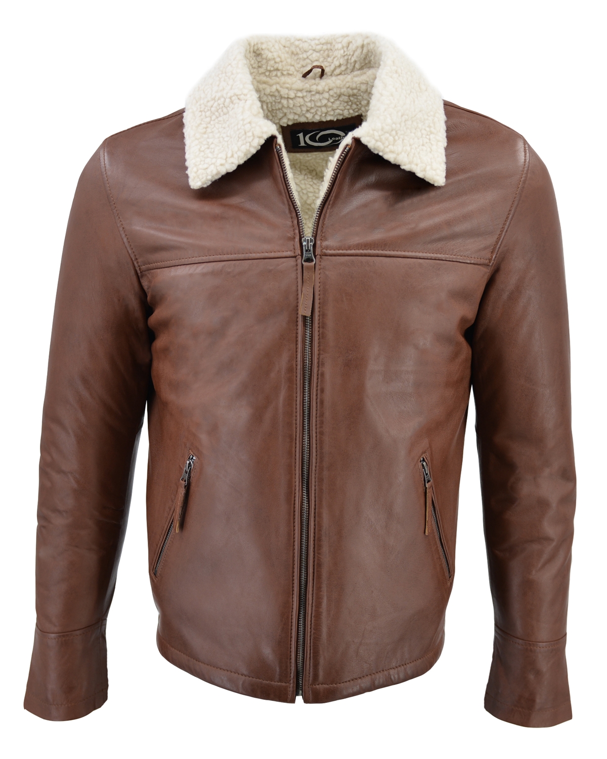 ΔΕΡΜΑΤΙΝΟ ΑΝΔΡΙΚΟ ΜΠΟΥΦΑΝ ΚΩΔΙΚΟΣ: 49-M-ALAN-FUR (COGNAC) - Image 4