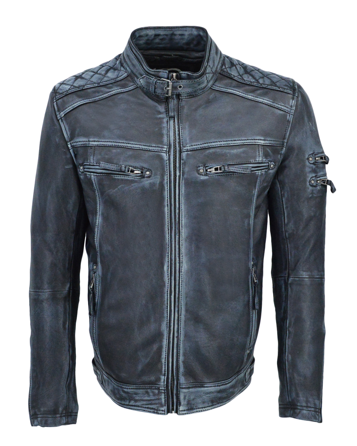 ΔΕΡΜΑΤΙΝΟ ΑΝΔΡΙΚΟ ΜΠΟΥΦΑΝ ΚΩΔΙΚΟΣ: 37-M-EKTOR (BLACK-GREY) - Image 7