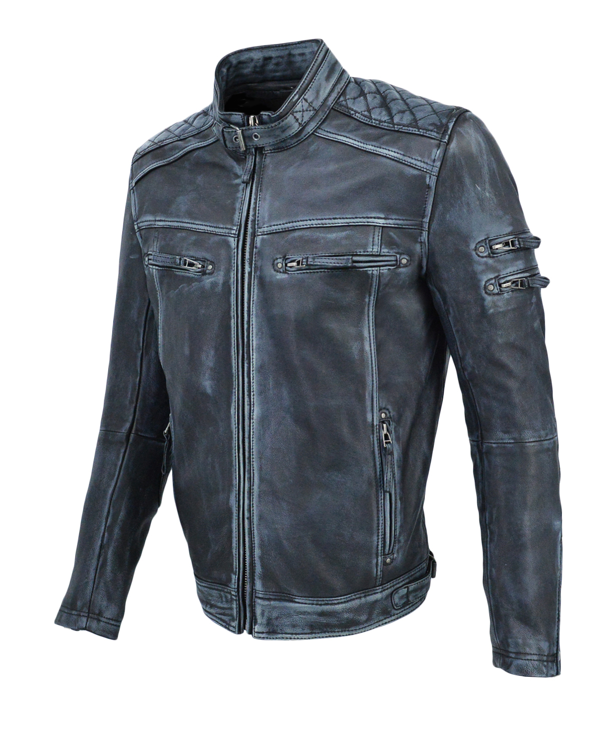 ΔΕΡΜΑΤΙΝΟ ΑΝΔΡΙΚΟ ΜΠΟΥΦΑΝ ΚΩΔΙΚΟΣ: 37-M-EKTOR (BLACK-GREY) - Image 8