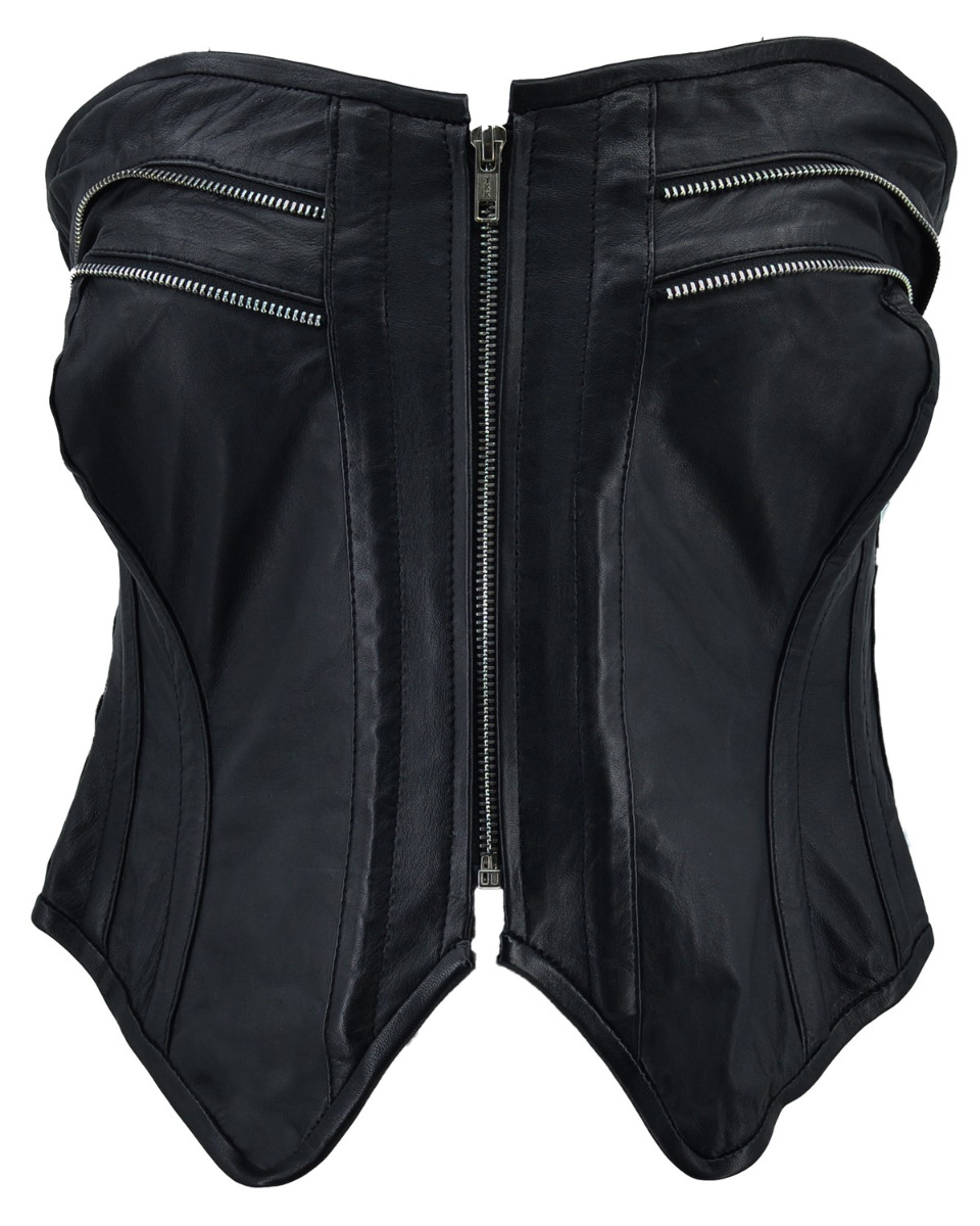 ΔΕΡΜΑΤΙΝΟ ΓΥΝΑΙΚΕΙΟ ΜΠΟΥΣΤΟ ΚΩΔΙΚΟΣ: 37-W-CORSER-ZIP (BLACK) - Image 5