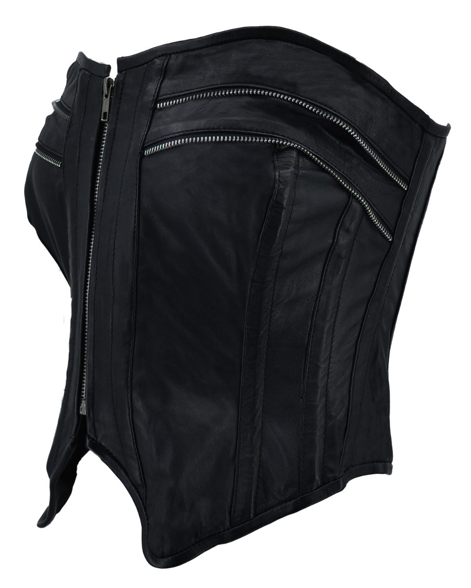 ΔΕΡΜΑΤΙΝΟ ΓΥΝΑΙΚΕΙΟ ΜΠΟΥΣΤΟ ΚΩΔΙΚΟΣ: 37-W-CORSER-ZIP (BLACK) - Image 7