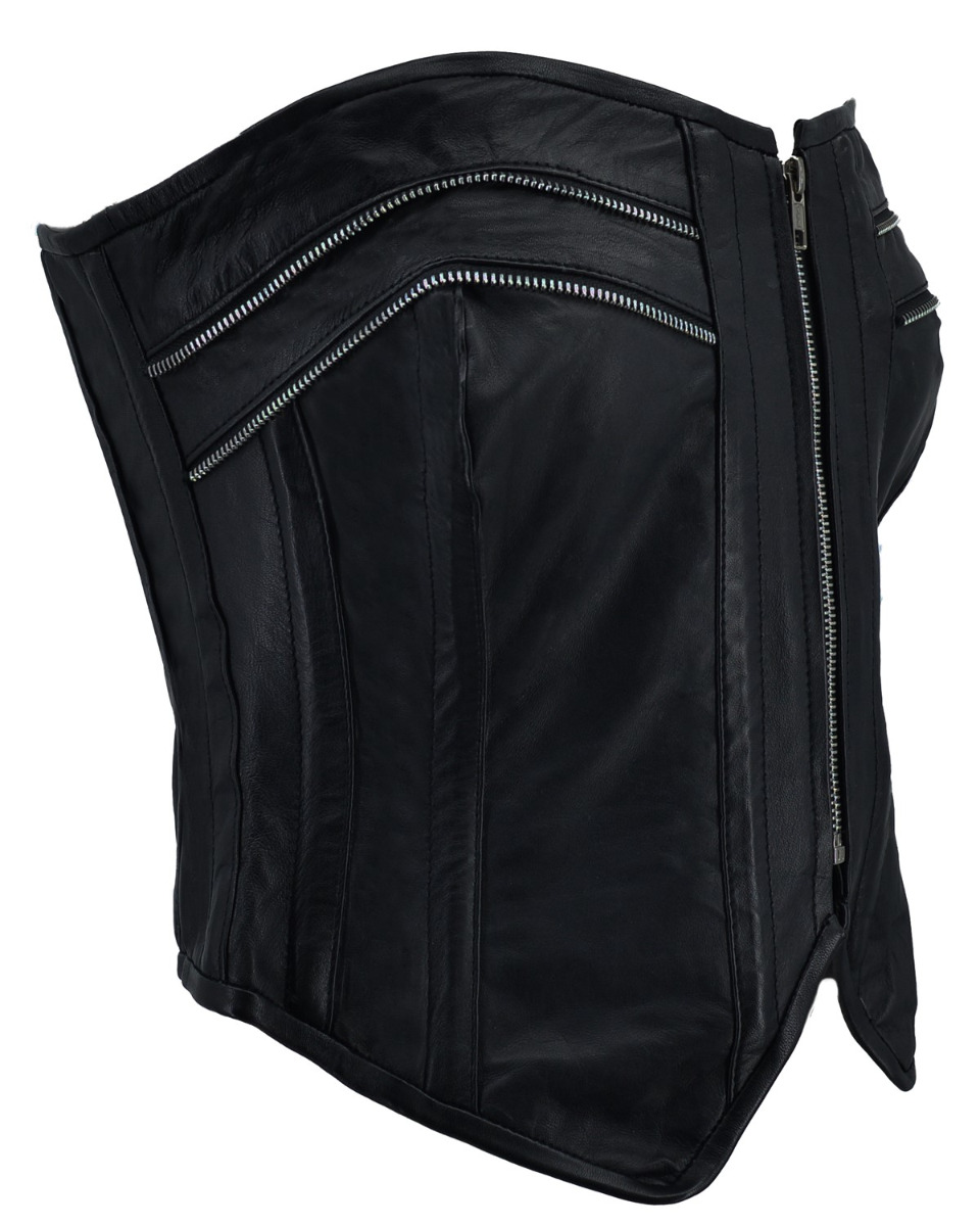 ΔΕΡΜΑΤΙΝΟ ΓΥΝΑΙΚΕΙΟ ΜΠΟΥΣΤΟ ΚΩΔΙΚΟΣ: 37-W-CORSER-ZIP (BLACK) - Image 6