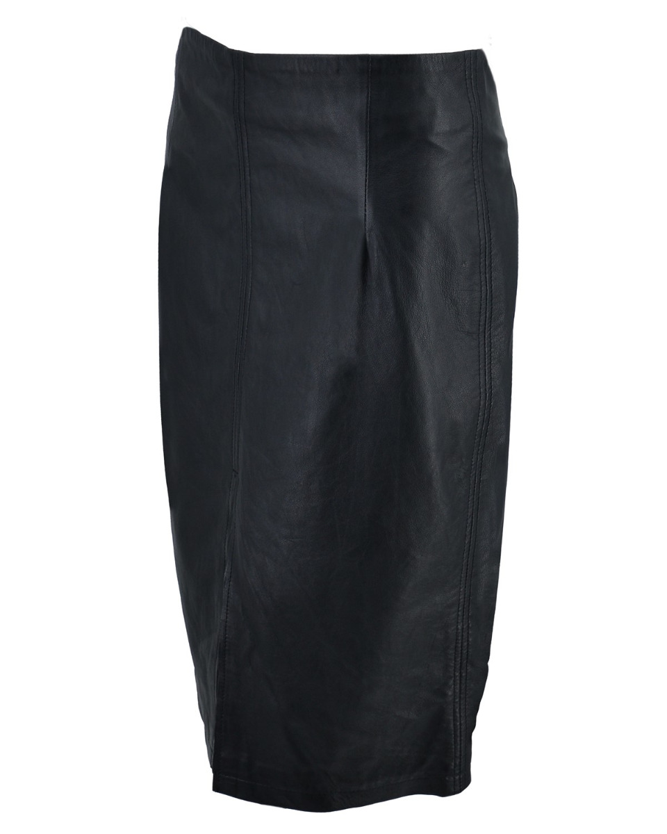 ΔΕΡΜΑΤΙΝΗ ΓΥΝΑΙΚΕΙΑ ΦΟΥΣΤΑ ΚΩΔΙΚΟΣ: 37-W-SKIRT-2 (BLACK) - Image 5