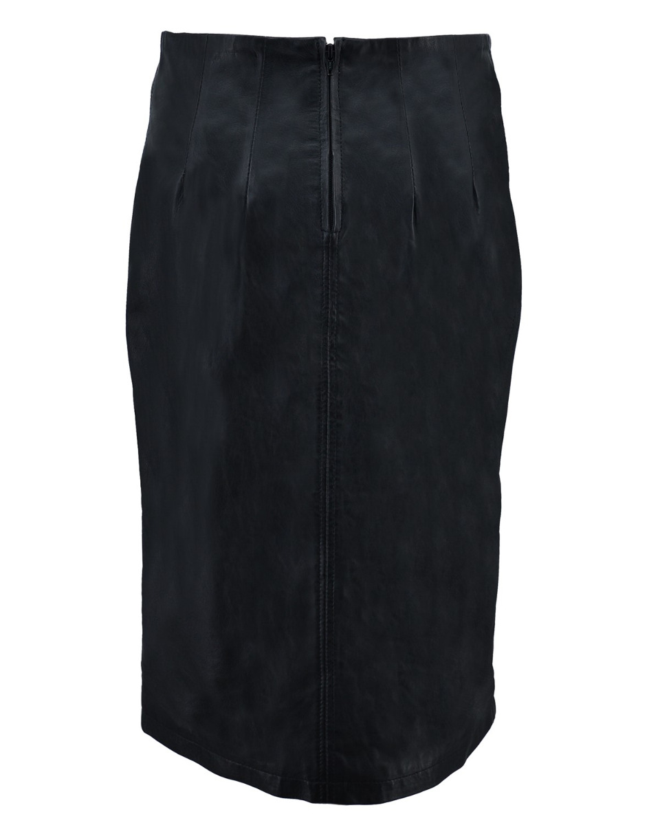 ΔΕΡΜΑΤΙΝΗ ΓΥΝΑΙΚΕΙΑ ΦΟΥΣΤΑ ΚΩΔΙΚΟΣ: 37-W-SKIRT-2 (BLACK) - Image 7