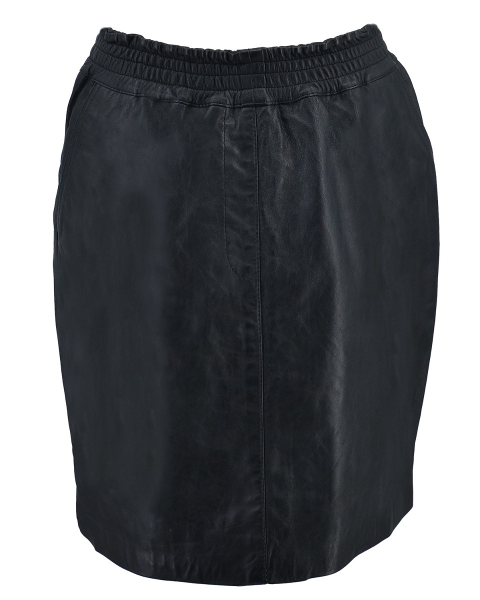 ΔΕΡΜΑΤΙΝΗ ΓΥΝΑΙΚΕΙΑ ΦΟΥΣΤΑ ΚΩΔΙΚΟΣ: 37-W-SKIRT-1 (BLACK) - Image 3
