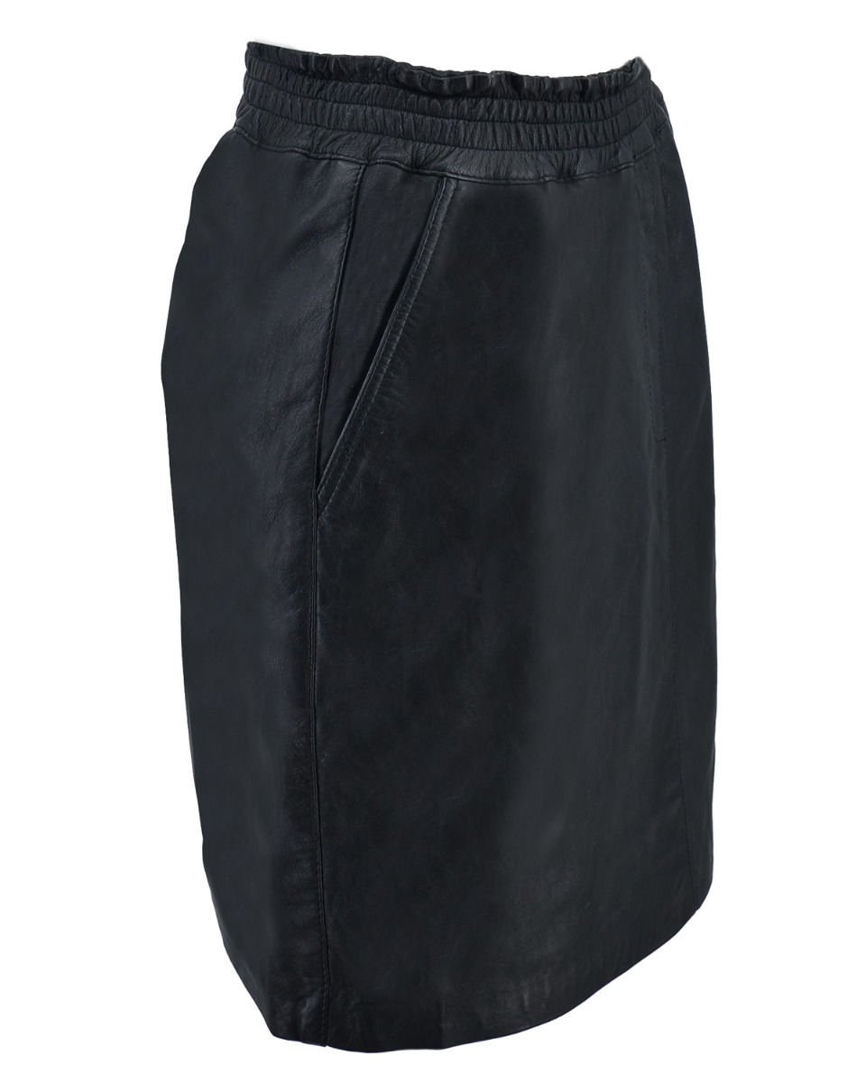 ΔΕΡΜΑΤΙΝΗ ΓΥΝΑΙΚΕΙΑ ΦΟΥΣΤΑ ΚΩΔΙΚΟΣ: 37-W-SKIRT-1 (BLACK) - Image 5