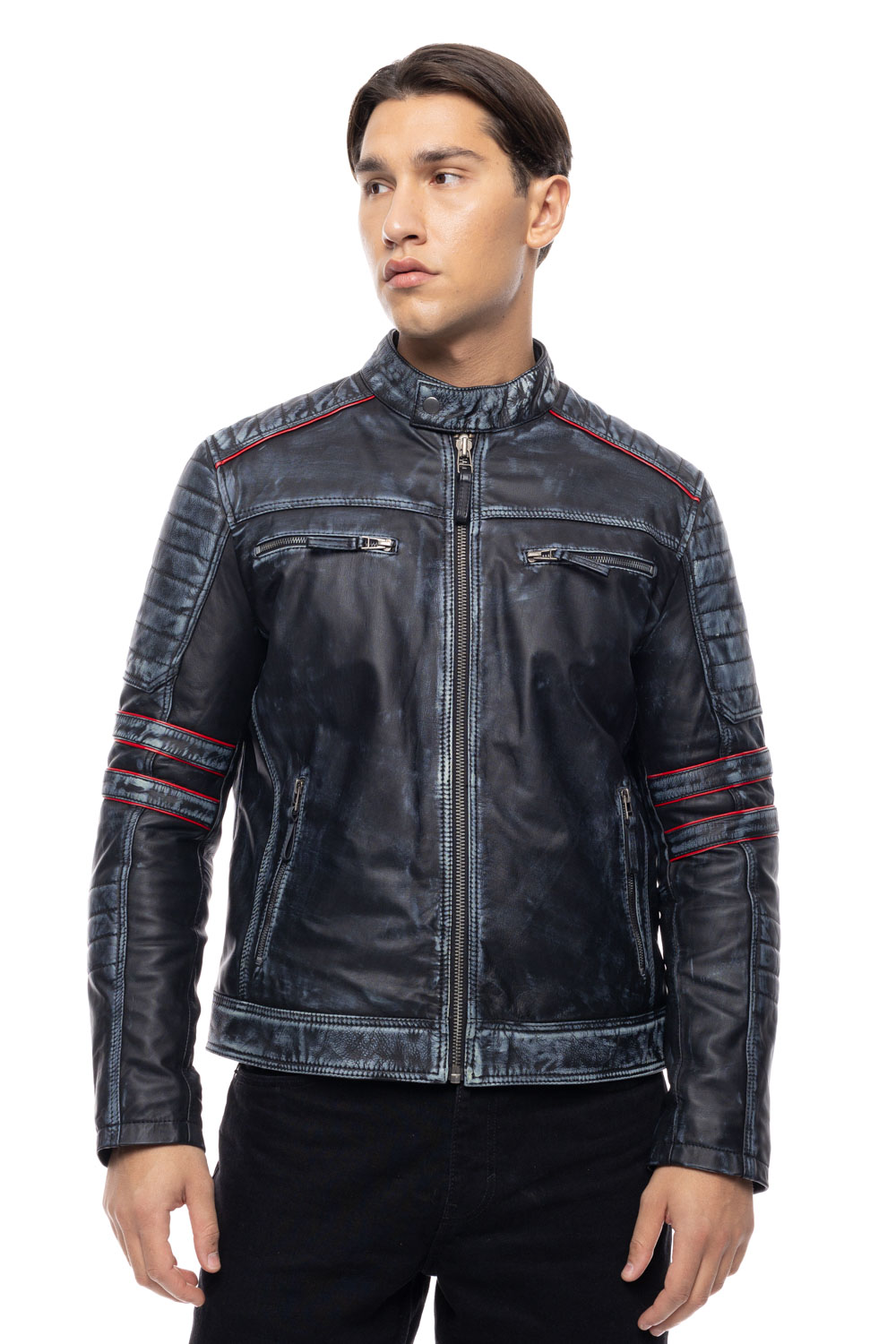 ΔΕΡΜΑΤΙΝΟ ΑΝΔΡΙΚΟ ΜΠΟΥΦΑΝ ΚΩΔΙΚΟΣ: 37-M-EPIC (BLACK-GREY)