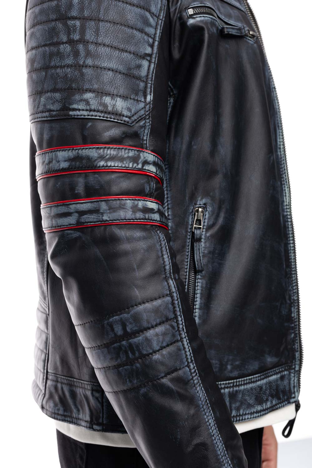 ΔΕΡΜΑΤΙΝΟ ΑΝΔΡΙΚΟ ΜΠΟΥΦΑΝ ΚΩΔΙΚΟΣ: 37-M-EPIC (BLACK-GREY) - Image 6