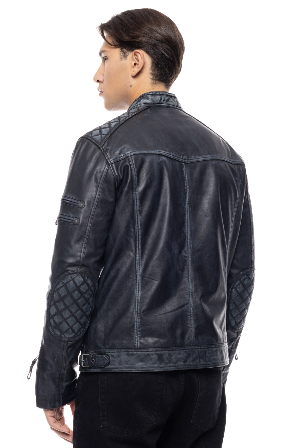 ΔΕΡΜΑΤΙΝΟ ΑΝΔΡΙΚΟ ΜΠΟΥΦΑΝ ΚΩΔΙΚΟΣ: 37-M-EKTOR (BLACK-GREY) - Image 4