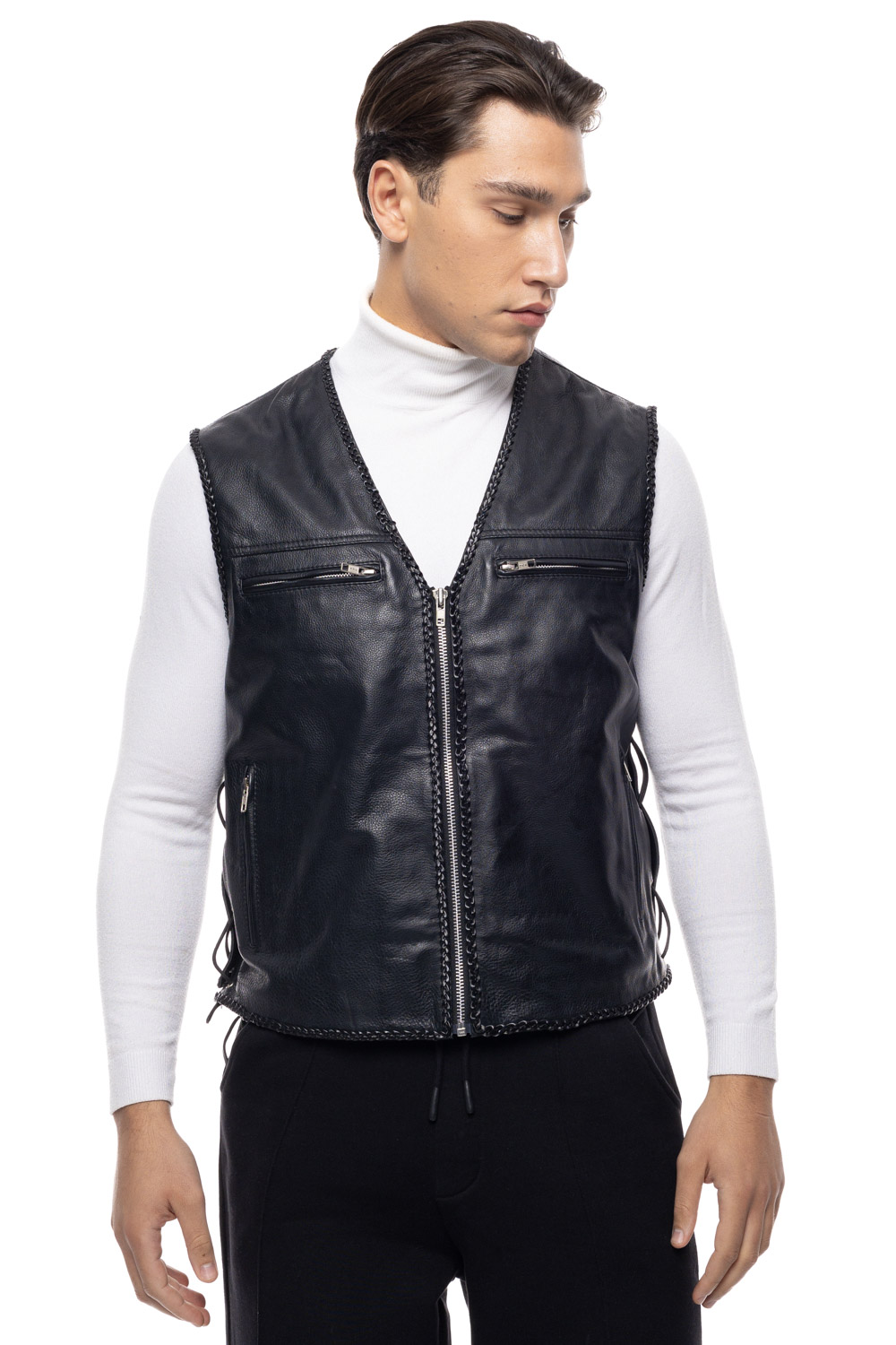 ΔΕΡΜΑΤΙΝΟ ΓΙΛΕΚΟ ΑΝΔΡΙΚΟ ΚΩΔΙΚΟΣ: 37-M-REVERT (BLACK)