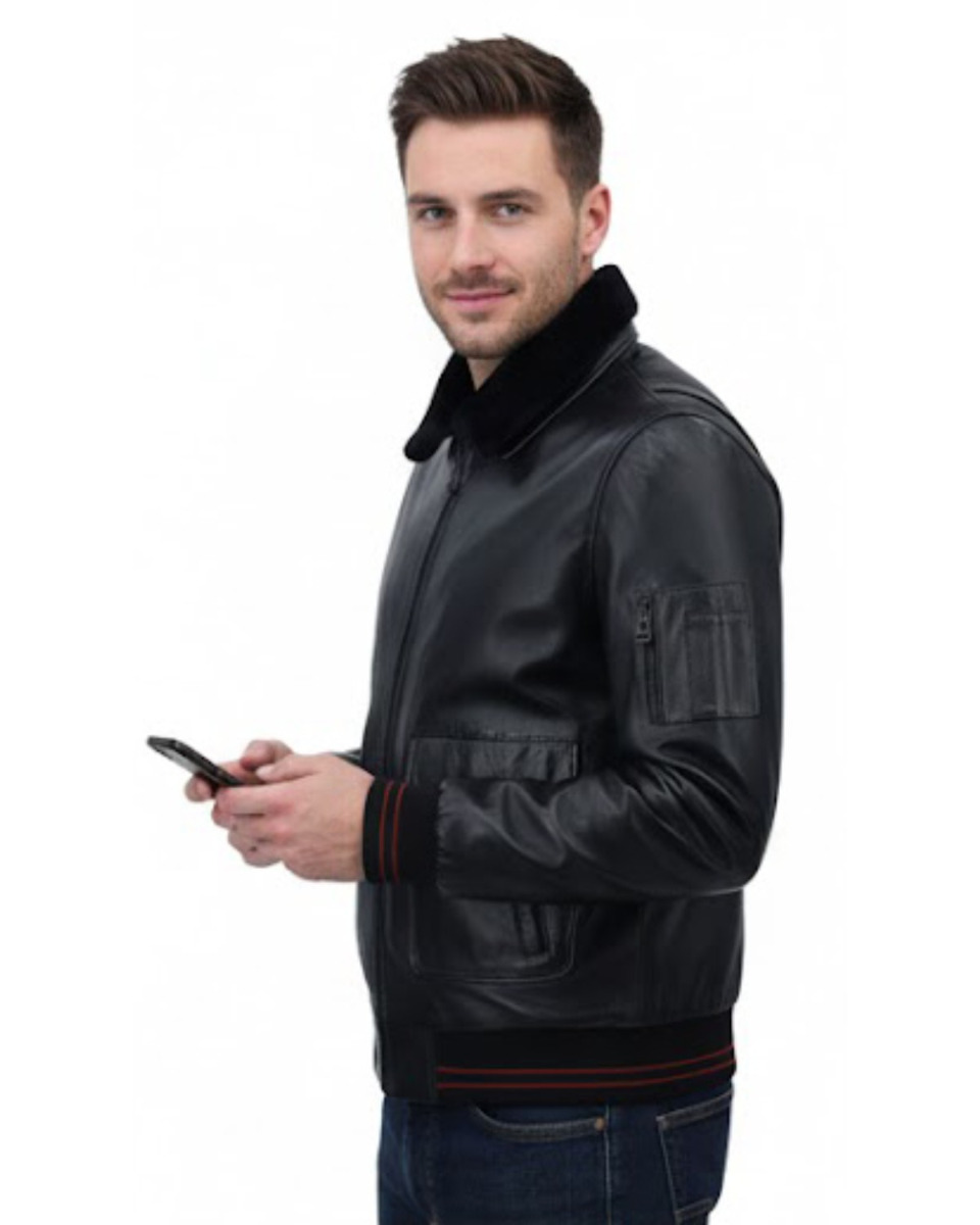 ΔΕΡΜΑΤΙΝΟ ΑΝΔΡΙΚΟ ΜΠΟΥΦΑΝ ΚΩΔΙΚΟΣ: 47S-M-320TROUK (BLACK) - Image 3