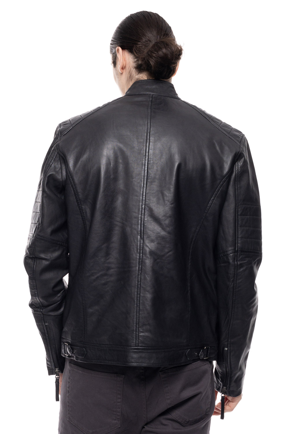 ΔΕΡΜΑΤΙΝΟ ΑΝΔΡΙΚΟ ΜΠΟΥΦΑΝ ΚΩΔΙΚΟΣ: 49-M-1123-4 (BLACK) - Image 5