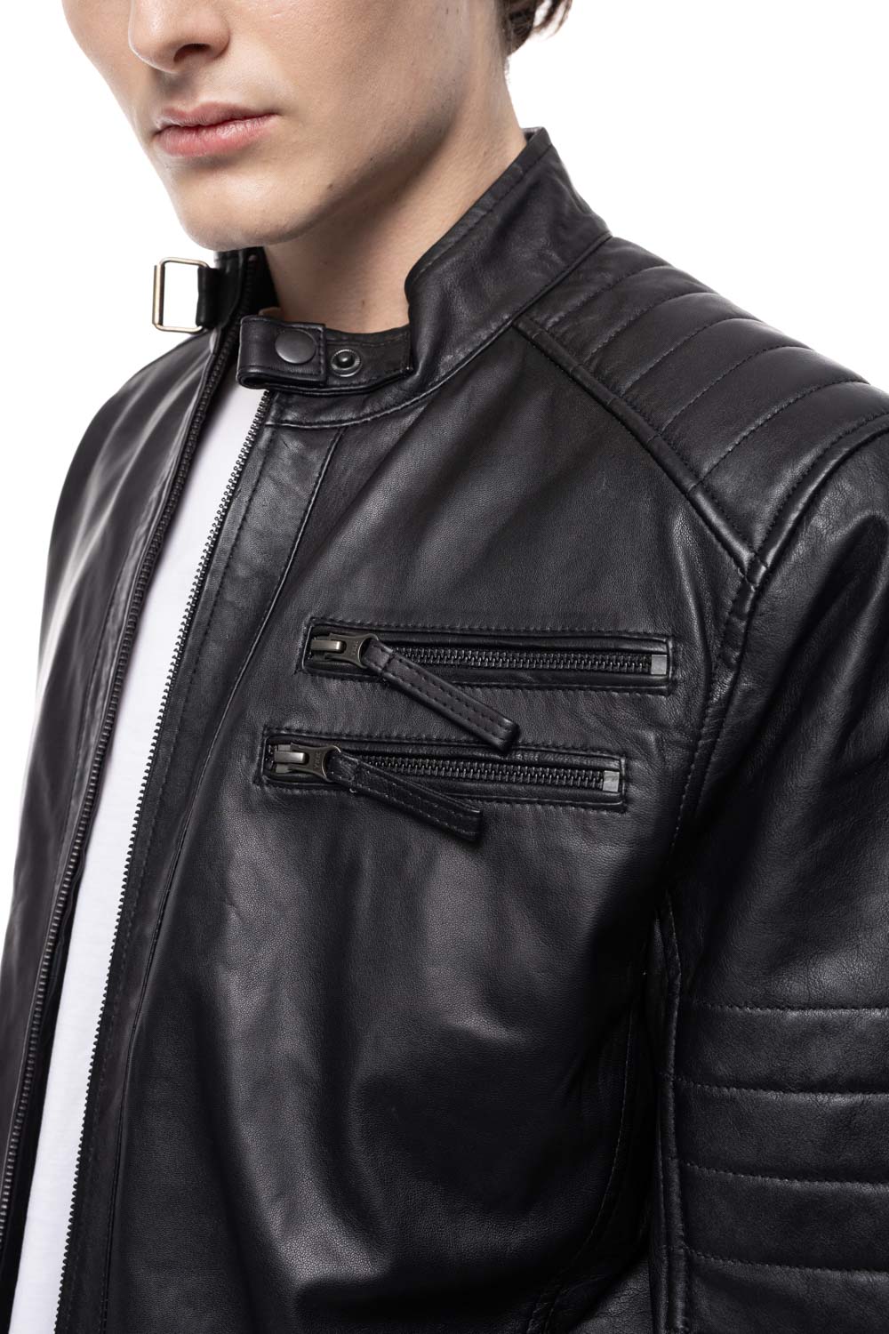 ΔΕΡΜΑΤΙΝΟ ΑΝΔΡΙΚΟ ΜΠΟΥΦΑΝ ΚΩΔΙΚΟΣ: 49-M-1123-4 (BLACK) - Image 7