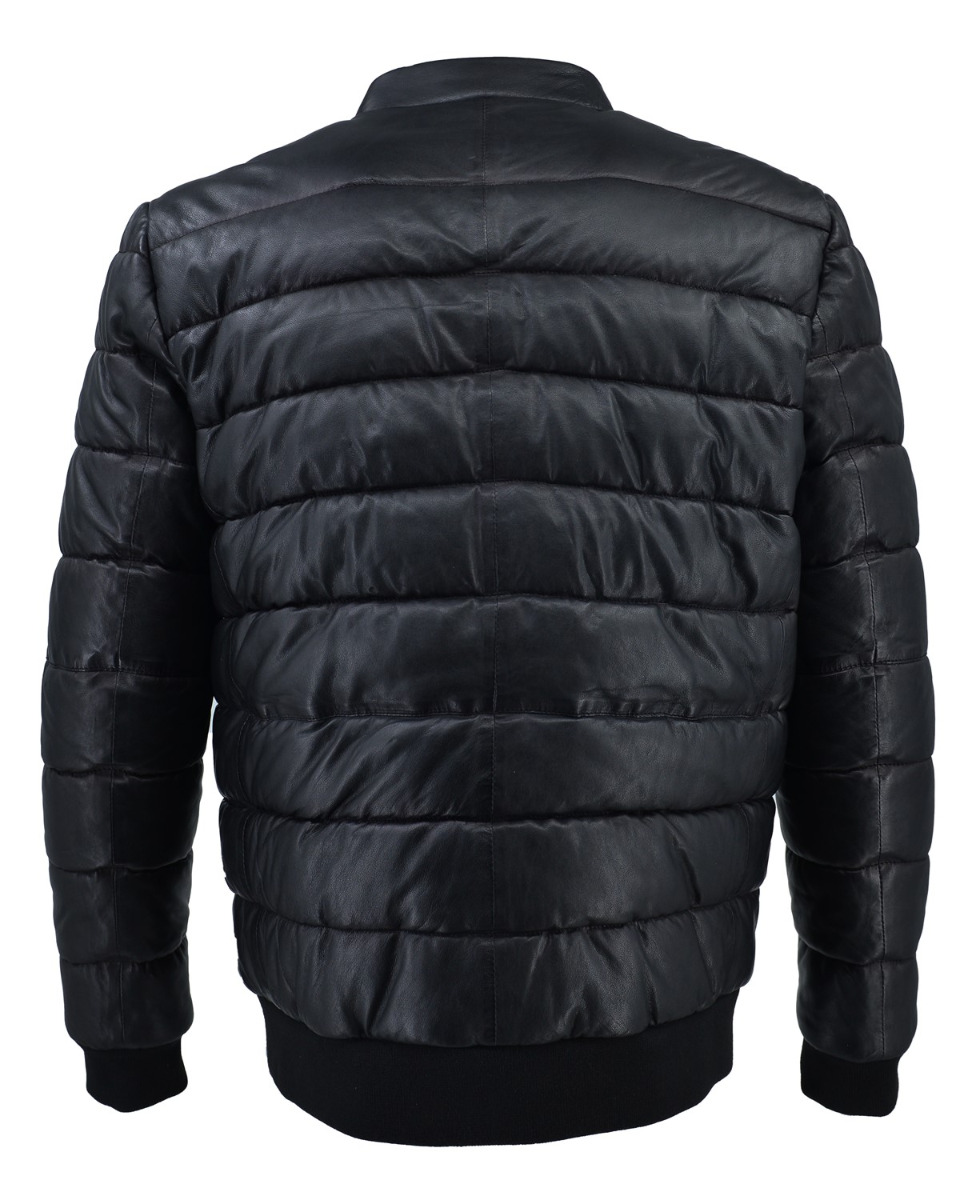 ΔΕΡΜΑΤΙΝΟ ΑΝΔΡΙΚΟ PUFFER ΜΠΟΥΦΑΝ ΚΩΔΙΚΟΣ: 61-M-9011 (BLACK) - Image 14