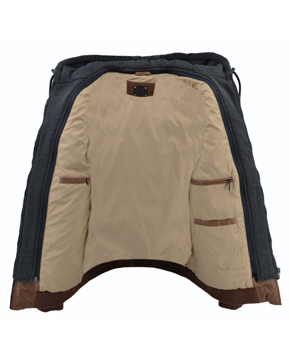 ΔΕΡΜΑΤΙΝΟ ΑΝΔΡΙΚΟ PUFFER ΜΠΟΥΦΑΝ ΚΩΔΙΚΟΣ: 61-M-9011 (COGNAC) - Image 13
