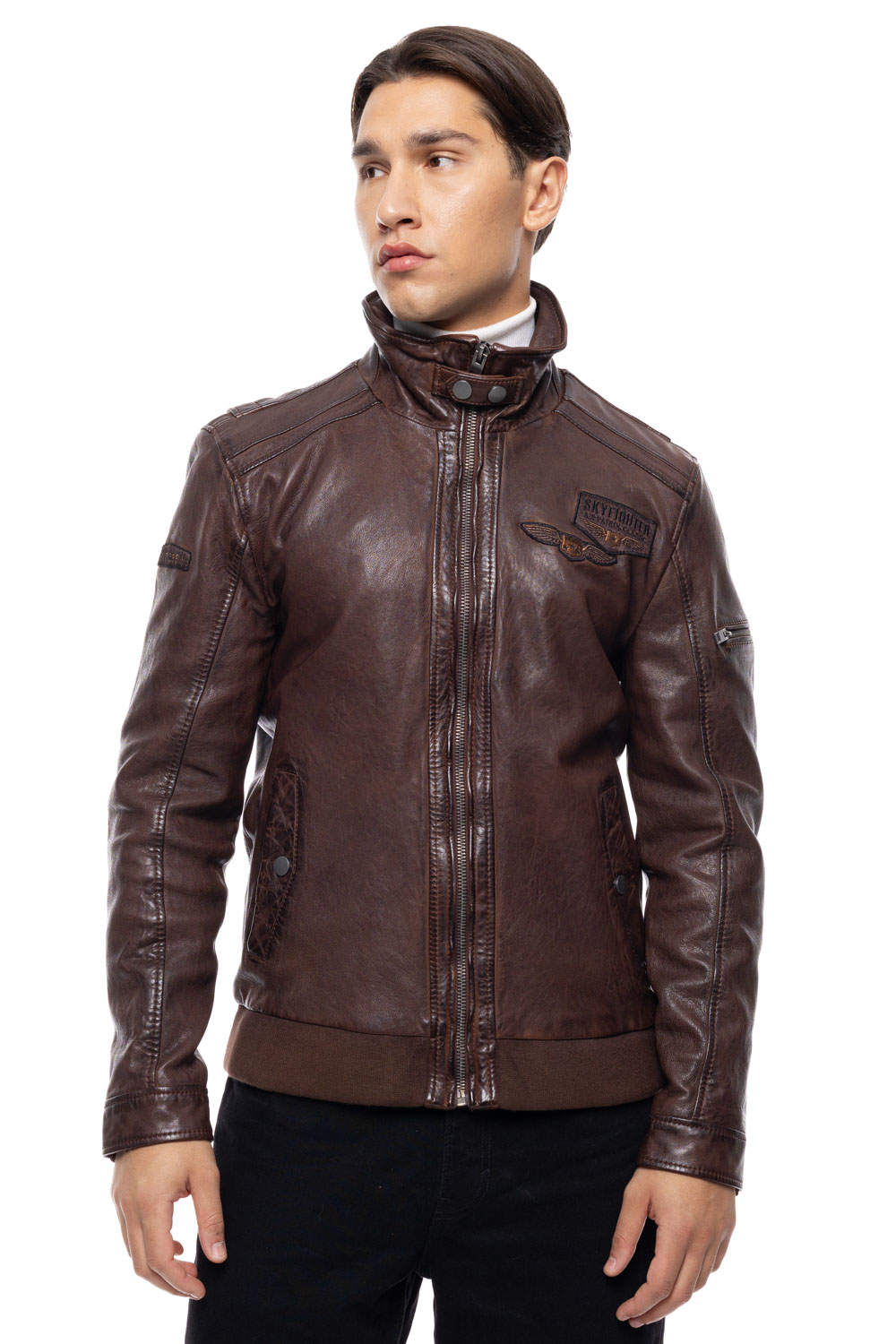 ΔΕΡΜΑΤΙΝΟ ΑΝΔΡΙΚΟ ΜΠΟΥΦΑΝ ΚΩΔΙΚΟΣ: 61-M-1125 (BROWN) - Image 3