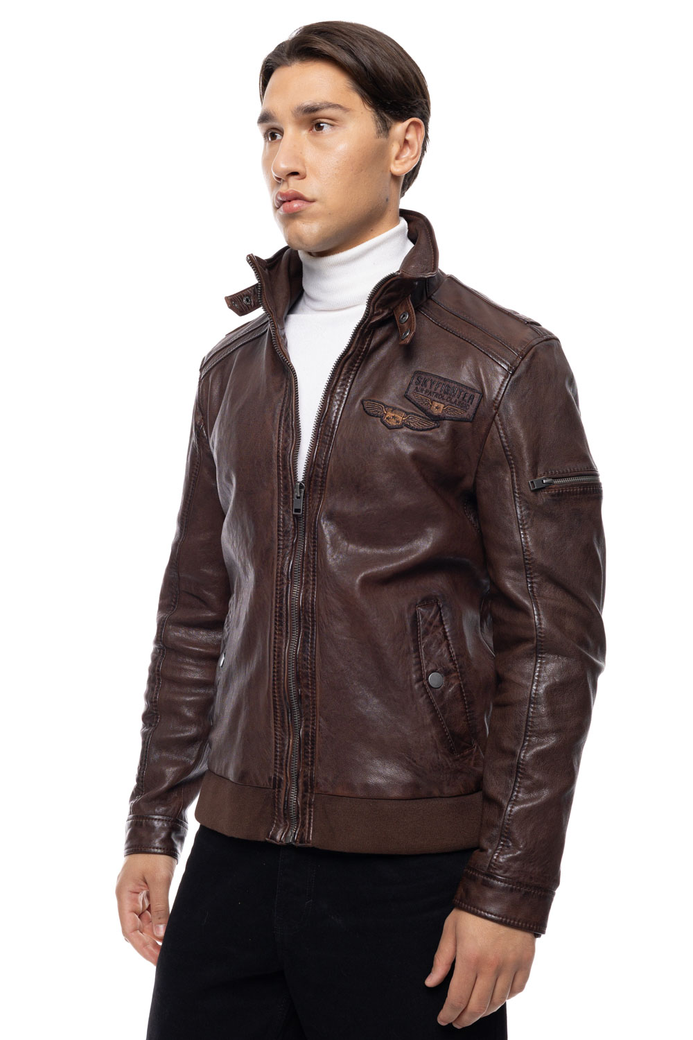 ΔΕΡΜΑΤΙΝΟ ΑΝΔΡΙΚΟ ΜΠΟΥΦΑΝ ΚΩΔΙΚΟΣ: 61-M-1125 (BROWN)