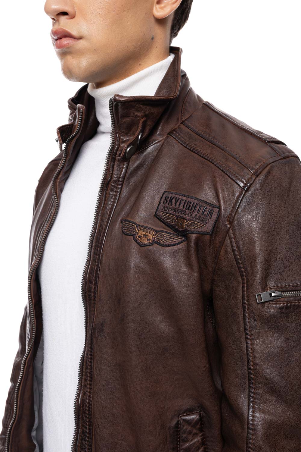 ΔΕΡΜΑΤΙΝΟ ΑΝΔΡΙΚΟ ΜΠΟΥΦΑΝ ΚΩΔΙΚΟΣ: 61-M-1125 (BROWN) - Image 6