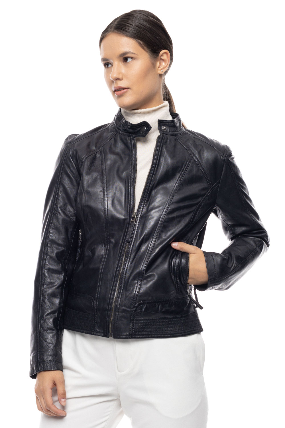 ΔΕΡΜΑΤΙΝΟ ΓΥΝΑΙΚΕΙΟ ΜΠΟΥΦΑΝ ΚΩΔΙΚΟΣ: 37-W-ORIANA (BLACK) - Image 4