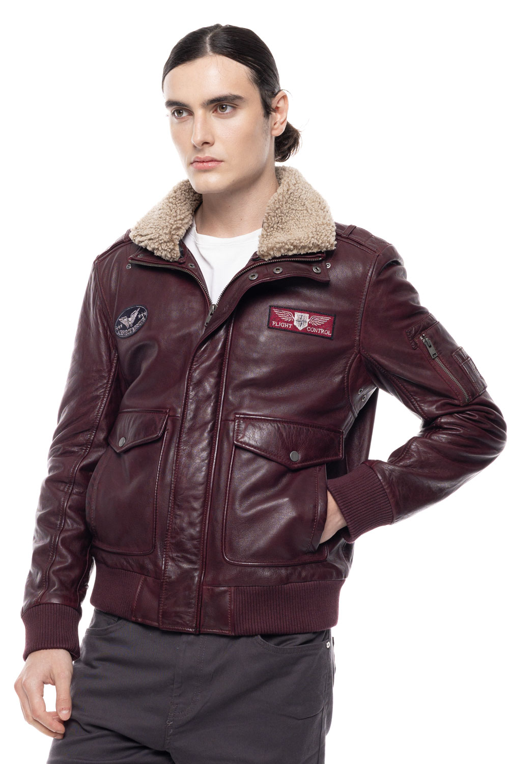 ΔΕΡΜΑΤΙΝΟ ΑΝΔΡΙΚΟ ΜΠΟΥΦΑΝ ΚΩΔΙΚΟΣ: 61-M-1121 (RED-BROWN) - Image 4