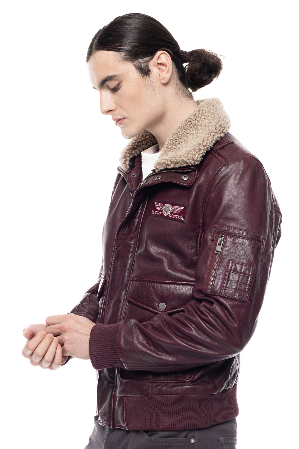 ΔΕΡΜΑΤΙΝΟ ΑΝΔΡΙΚΟ ΜΠΟΥΦΑΝ ΚΩΔΙΚΟΣ: 61-M-1121 (RED-BROWN) - Image 3