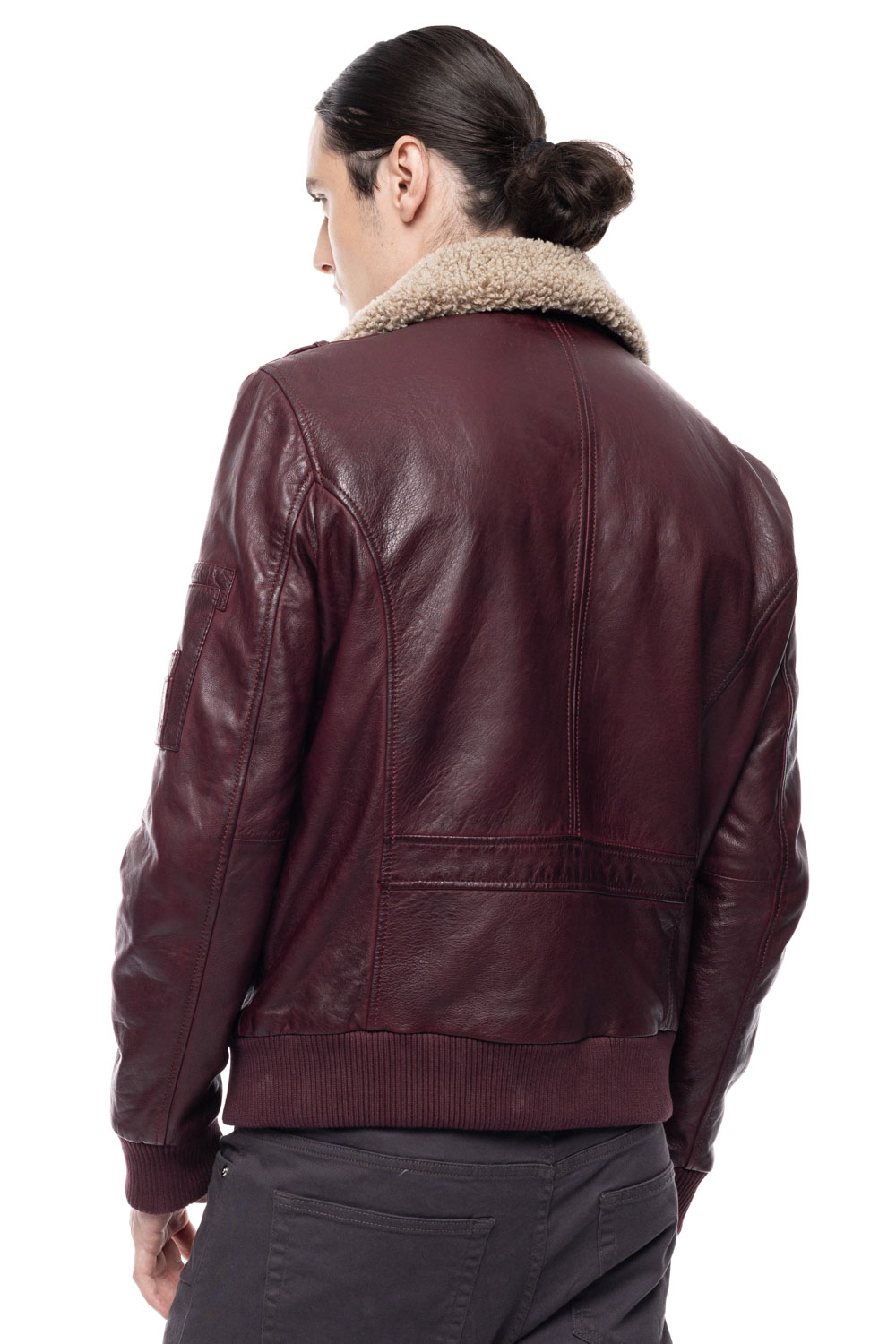 ΔΕΡΜΑΤΙΝΟ ΑΝΔΡΙΚΟ ΜΠΟΥΦΑΝ ΚΩΔΙΚΟΣ: 61-M-1121 (RED-BROWN) - Image 5