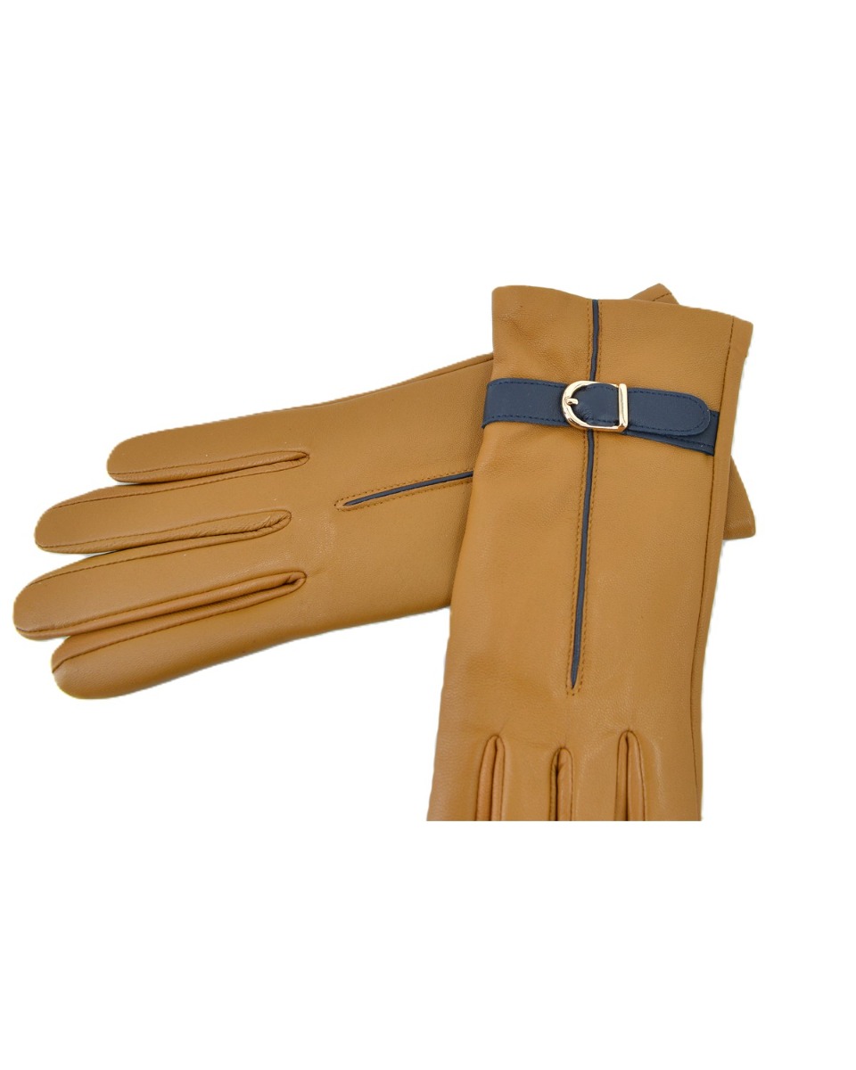 ΔΕΡΜΑΤΙΝΑ ΓΥΝΑΙΚΕΙΑ ΓΑΝΤΙΑ ΚΩΔΙΚΟΣ: W-GLOVES-6 (COGNAC) - Image 4