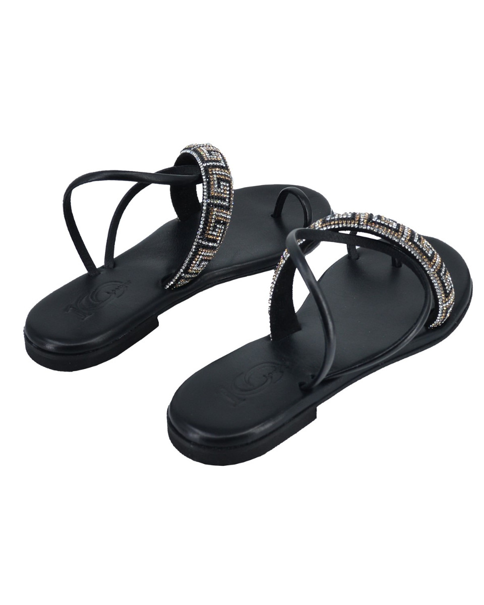 ΔΕΡΜΑΤΙΝΕΣ ΓΥΝΑΙΚΕΙΕΣ ΠΑΝΤΟΦΛΕΣ: 56-W-17/22 (STRASS-BLACK) - Image 5