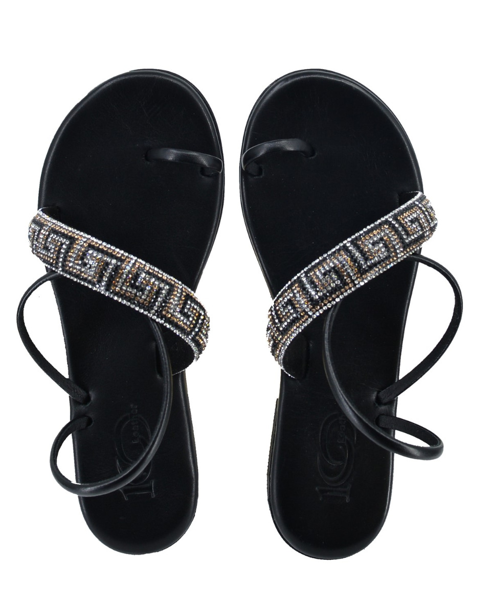 ΔΕΡΜΑΤΙΝΕΣ ΓΥΝΑΙΚΕΙΕΣ ΠΑΝΤΟΦΛΕΣ: 56-W-17/22 (STRASS-BLACK) - Image 3