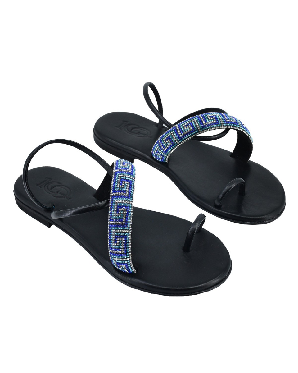 ΔΕΡΜΑΤΙΝΕΣ ΓΥΝΑΙΚΕΙΕΣ ΠΑΝΤΟΦΛΕΣ: 56-W-17/22 (STRASS-BLUE)