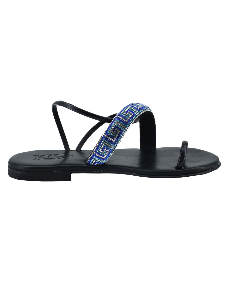 ΔΕΡΜΑΤΙΝΕΣ ΓΥΝΑΙΚΕΙΕΣ ΠΑΝΤΟΦΛΕΣ: 56-W-17/22 (STRASS-BLUE) - Image 4