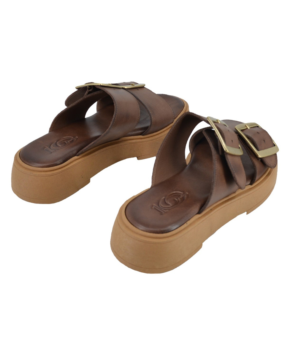ΔΕΡΜΑΤΙΝΕΣ ΓΥΝΑΙΚΕΙΕΣ ΠΑΝΤΟΦΛΕΣ: 56-W-51/23 (BROWN) - Image 5
