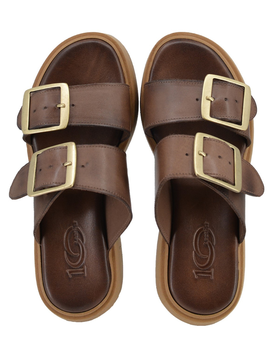 ΔΕΡΜΑΤΙΝΕΣ ΓΥΝΑΙΚΕΙΕΣ ΠΑΝΤΟΦΛΕΣ: 56-W-51/23 (BROWN) - Image 3