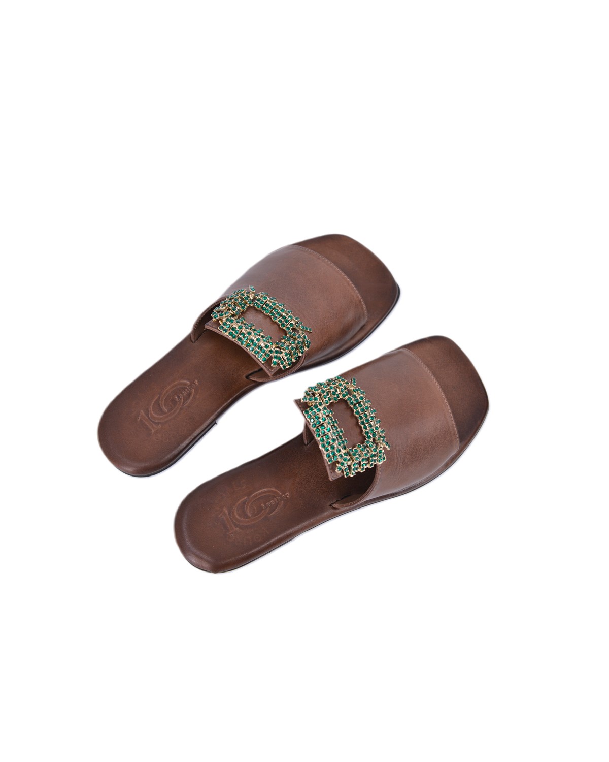ΔΕΡΜΑΤΙΝΕΣ ΓΥΝΑΙΚΕΙΕΣ ΠΑΝΤΟΦΛΕΣ: 56-W-11/23 (BROWN) - Image 5
