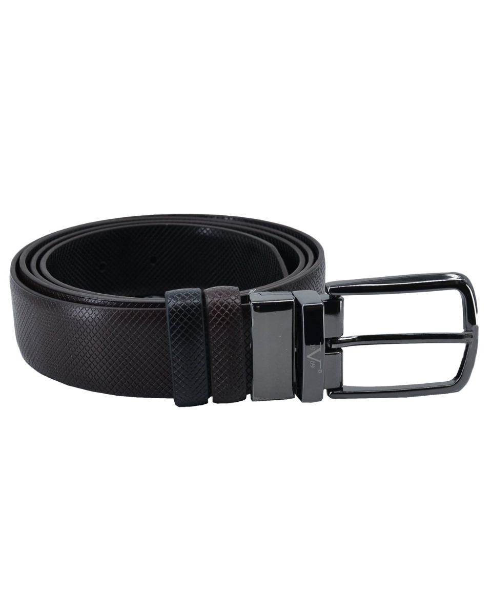 ΔΕΡΜΑΤΙΝΗ ΖΩΝΗ ΔΙΠΛΗΣ ΟΨΗΣ ΚΩΔΙΚΟΣ: 35-BELT-9653 (BROWN-BLACK) - Image 3