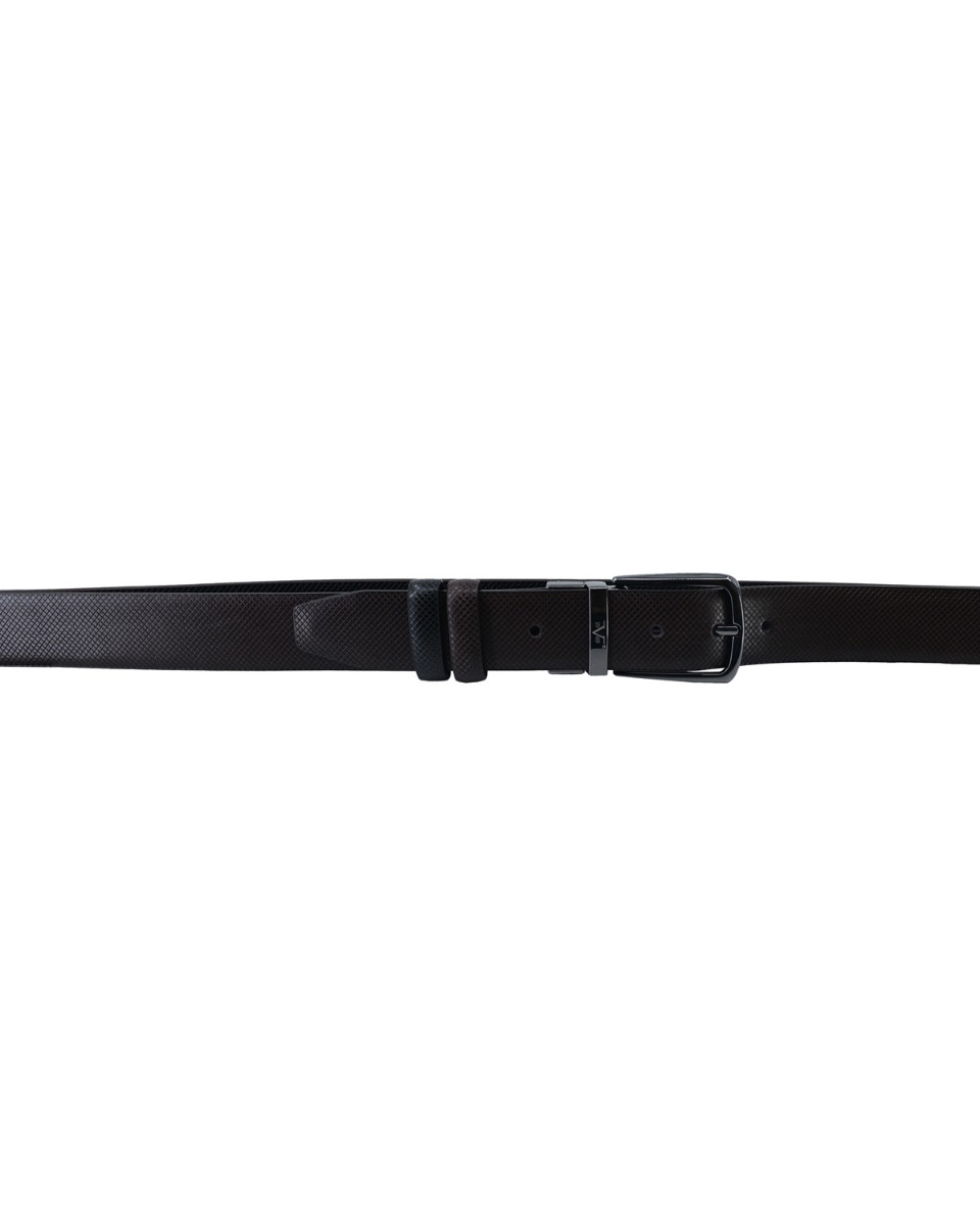 ΔΕΡΜΑΤΙΝΗ ΖΩΝΗ ΔΙΠΛΗΣ ΟΨΗΣ ΚΩΔΙΚΟΣ: 35-BELT-9653 (BROWN-BLACK) - Image 7