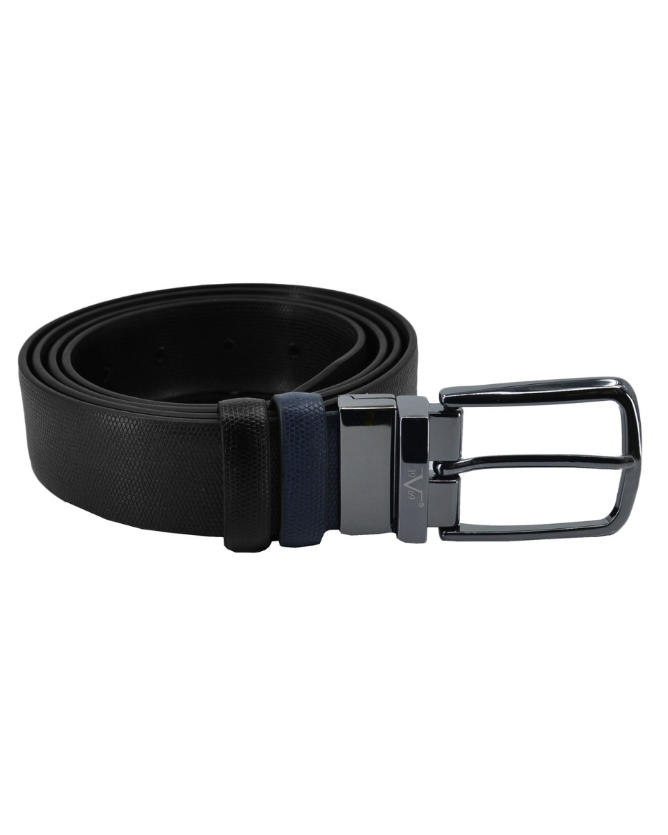 ΔΕΡΜΑΤΙΝΗ ΖΩΝΗ ΔΙΠΛΗΣ ΟΨΗΣ ΚΩΔΙΚΟΣ: 35-BELT-9654 (BLUE-BLACK) - Image 4