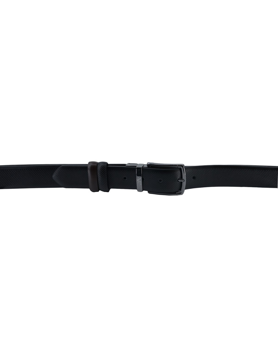 ΔΕΡΜΑΤΙΝΗ ΖΩΝΗ ΔΙΠΛΗΣ ΟΨΗΣ ΚΩΔΙΚΟΣ: 35-BELT-9661 (BLACK-BROWN) - Image 7