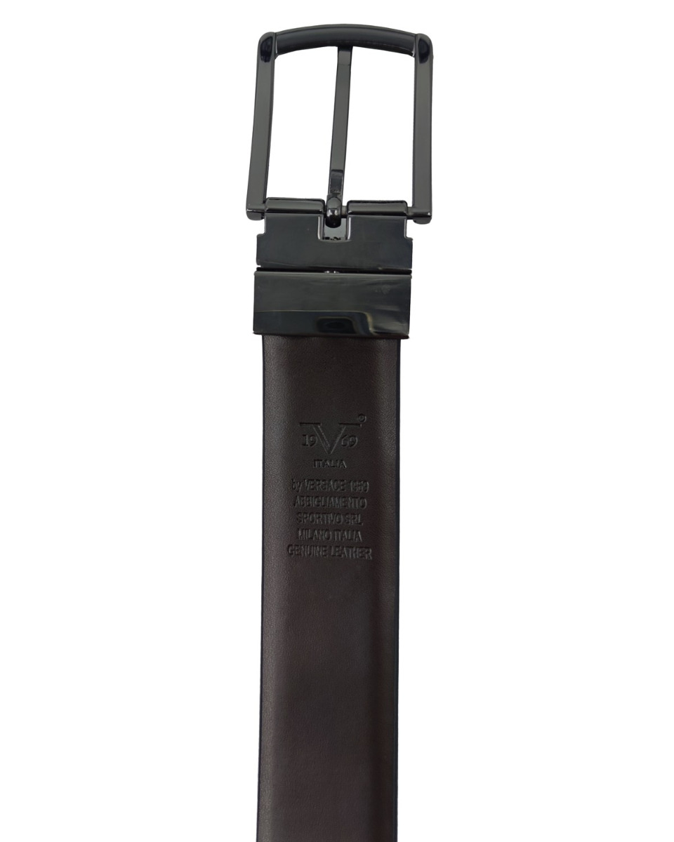 ΔΕΡΜΑΤΙΝΗ ΖΩΝΗ ΔΙΠΛΗΣ ΟΨΗΣ ΚΩΔΙΚΟΣ: 35-BELT-9661 (BLACK-BROWN) - Image 9